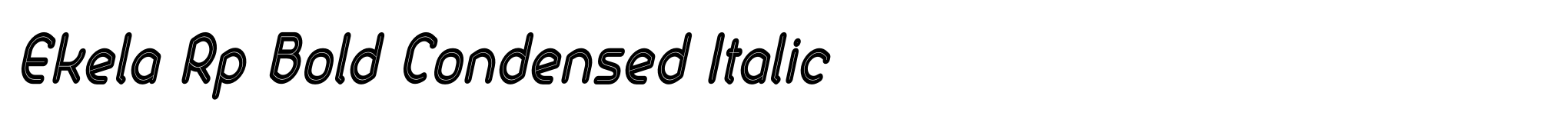 Ekela Rp Bold Condensed Italic image